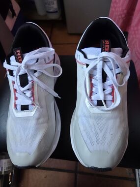 RBX White Athletic Shoes with Red Accents